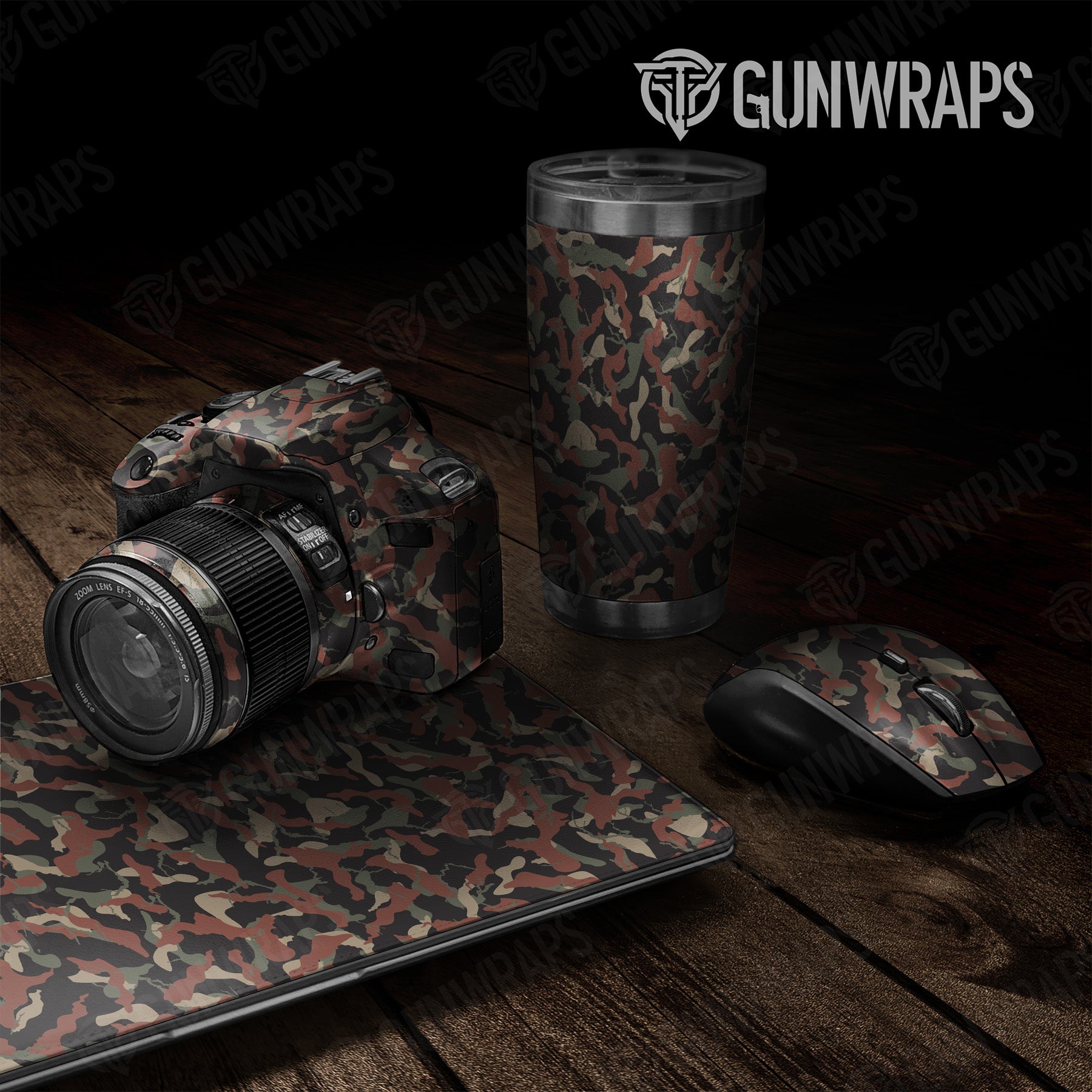 Universal Sheet Ragged Militant Copper Camo Gear Skin Vinyl Wrap