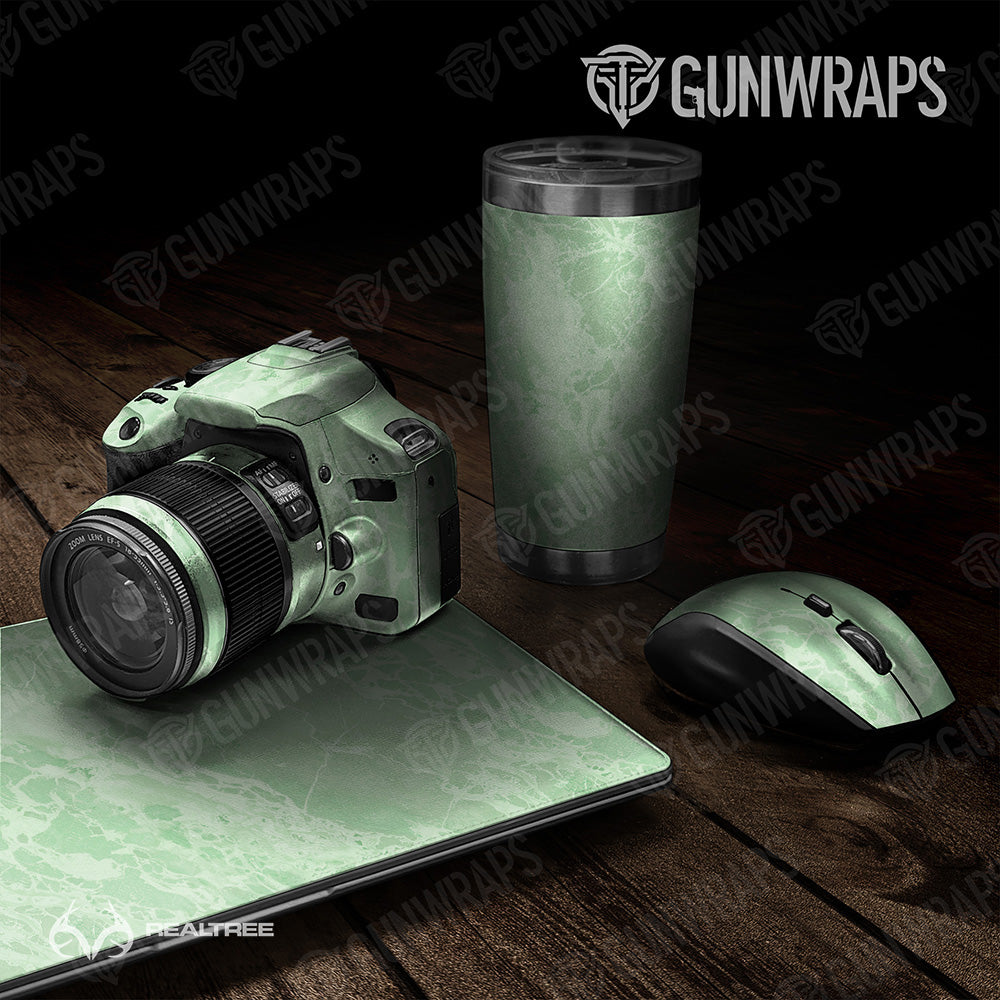 Universal Sheet Realtree WAV3 Lime Green Camo Gear Skin Vinyl Wrap