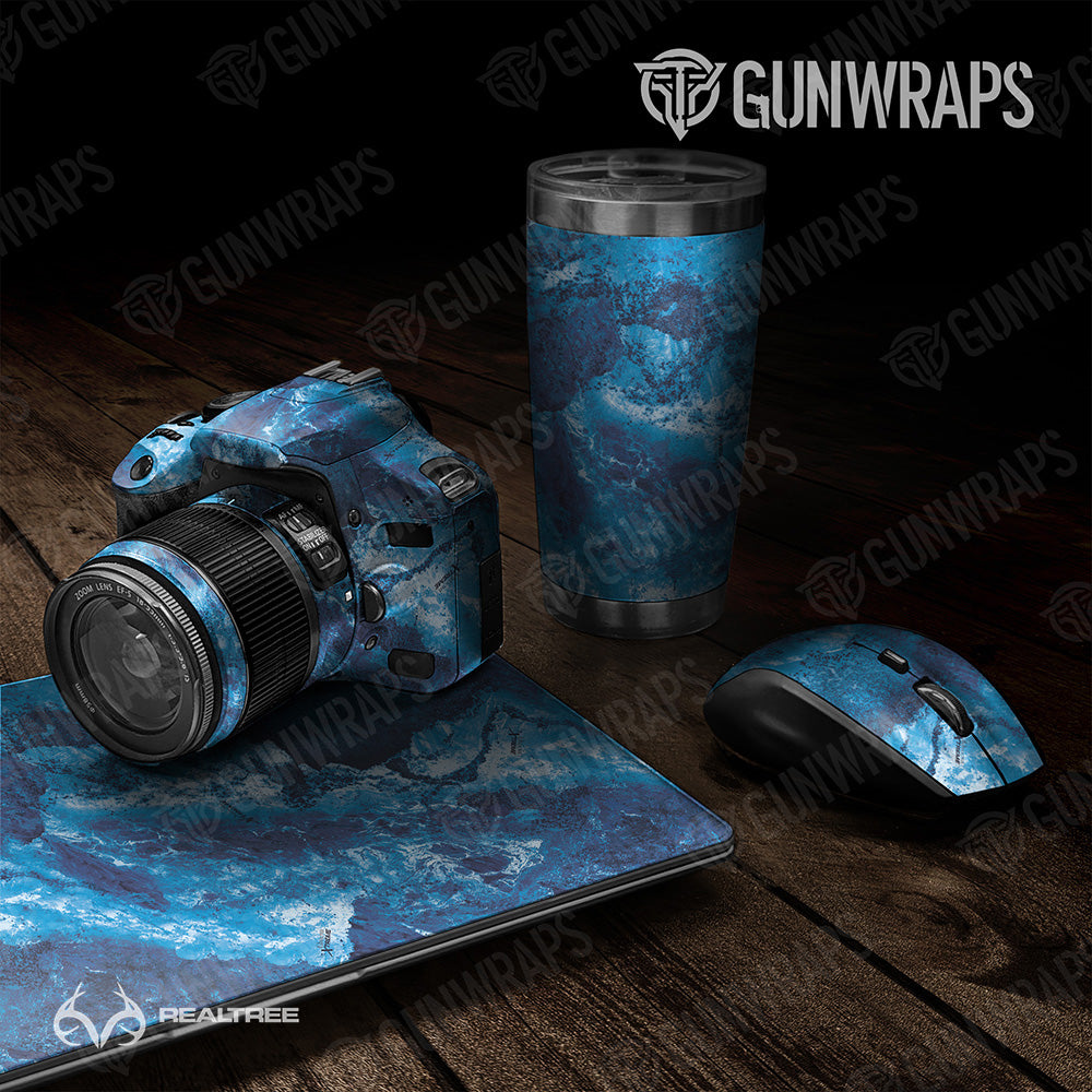 Universal Sheet Realtree XTREME Dark Blue Camo Gear Skin Vinyl Wrap
