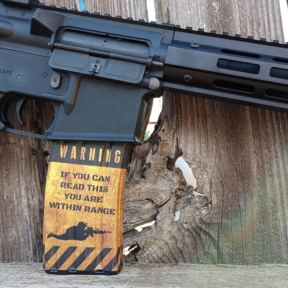 AR-15 Mag Skin (Warning) on Sale
