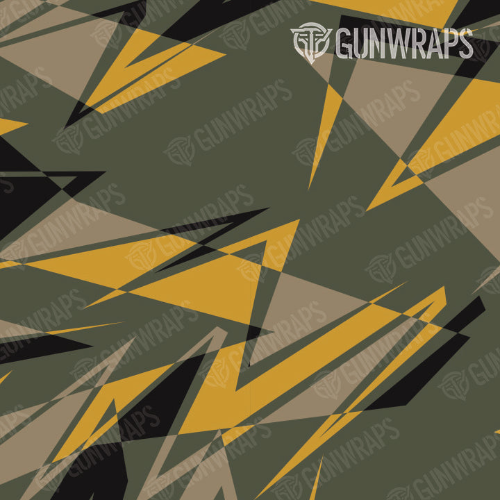 Universal Sheet Sharp Militant Yellow Camo Gear Skin Vinyl Wrap
