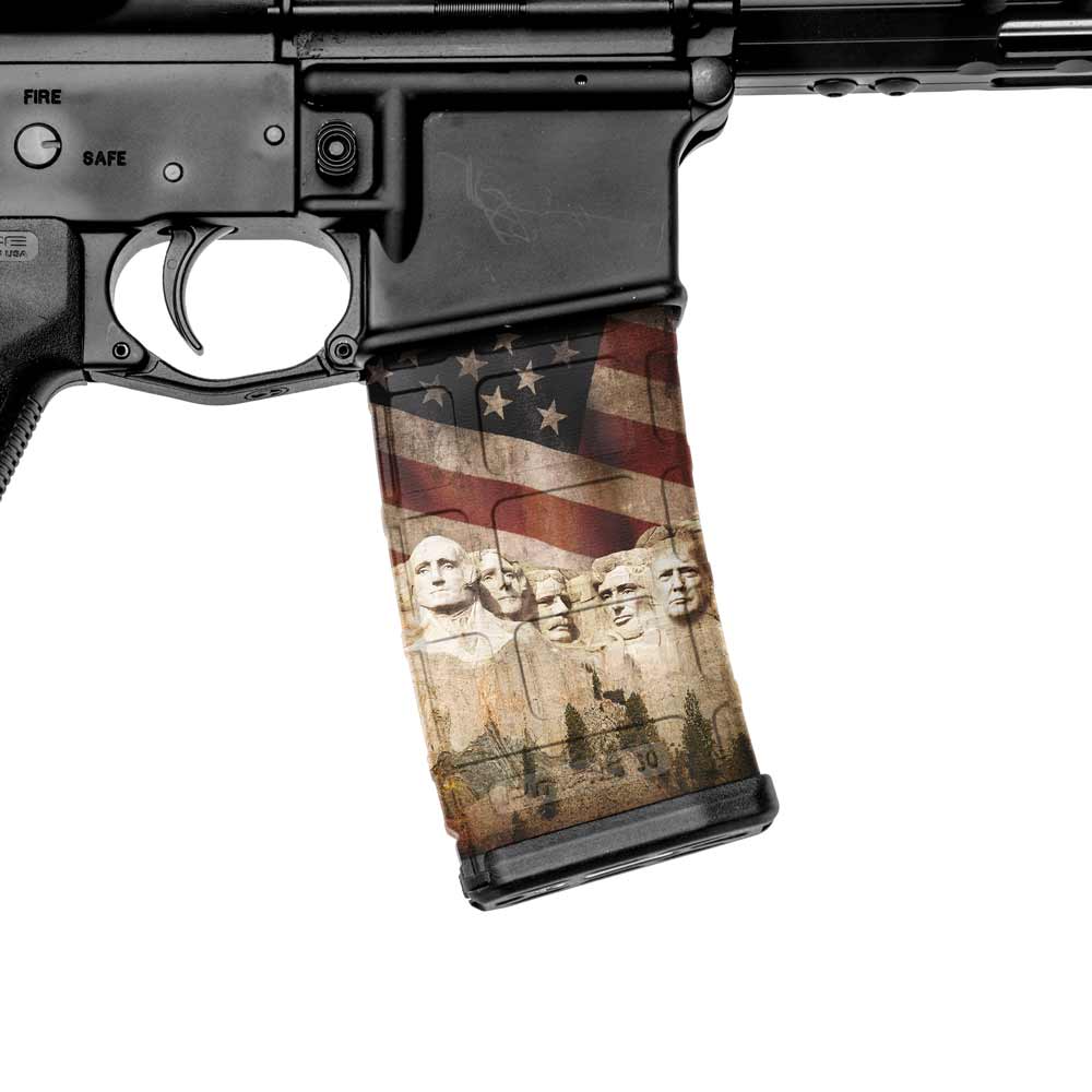 AR-15 Mag Skin (Let Freedom Reign – Trump on Mt. Rushmore)