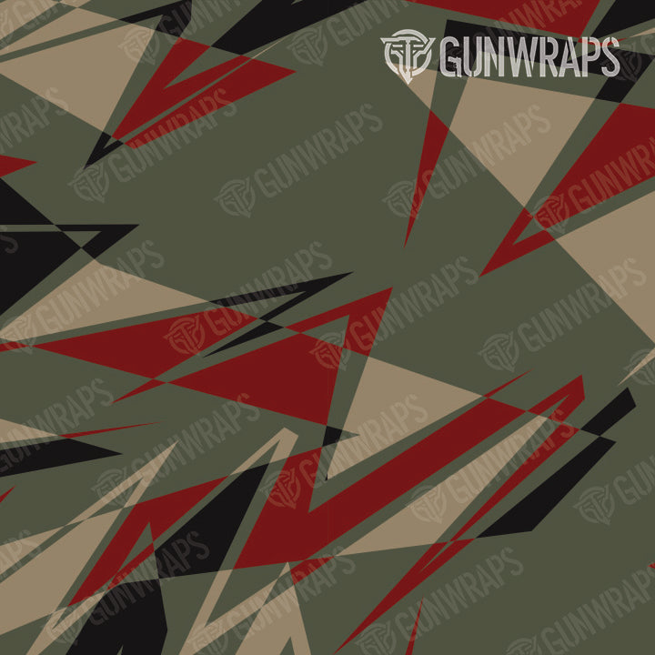 Universal Sheet Sharp Militant Red Camo Gear Skin Vinyl Wrap