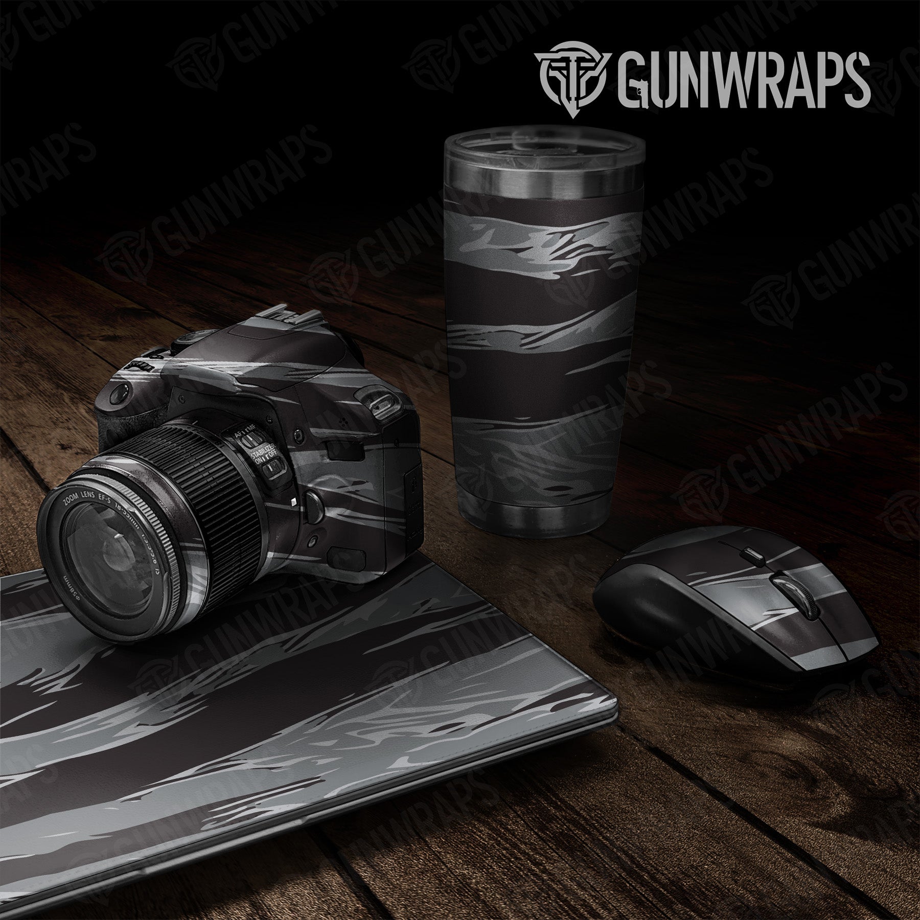 Universal Sheet Shredded Urban Night Camo Gear Skin Vinyl Wrap