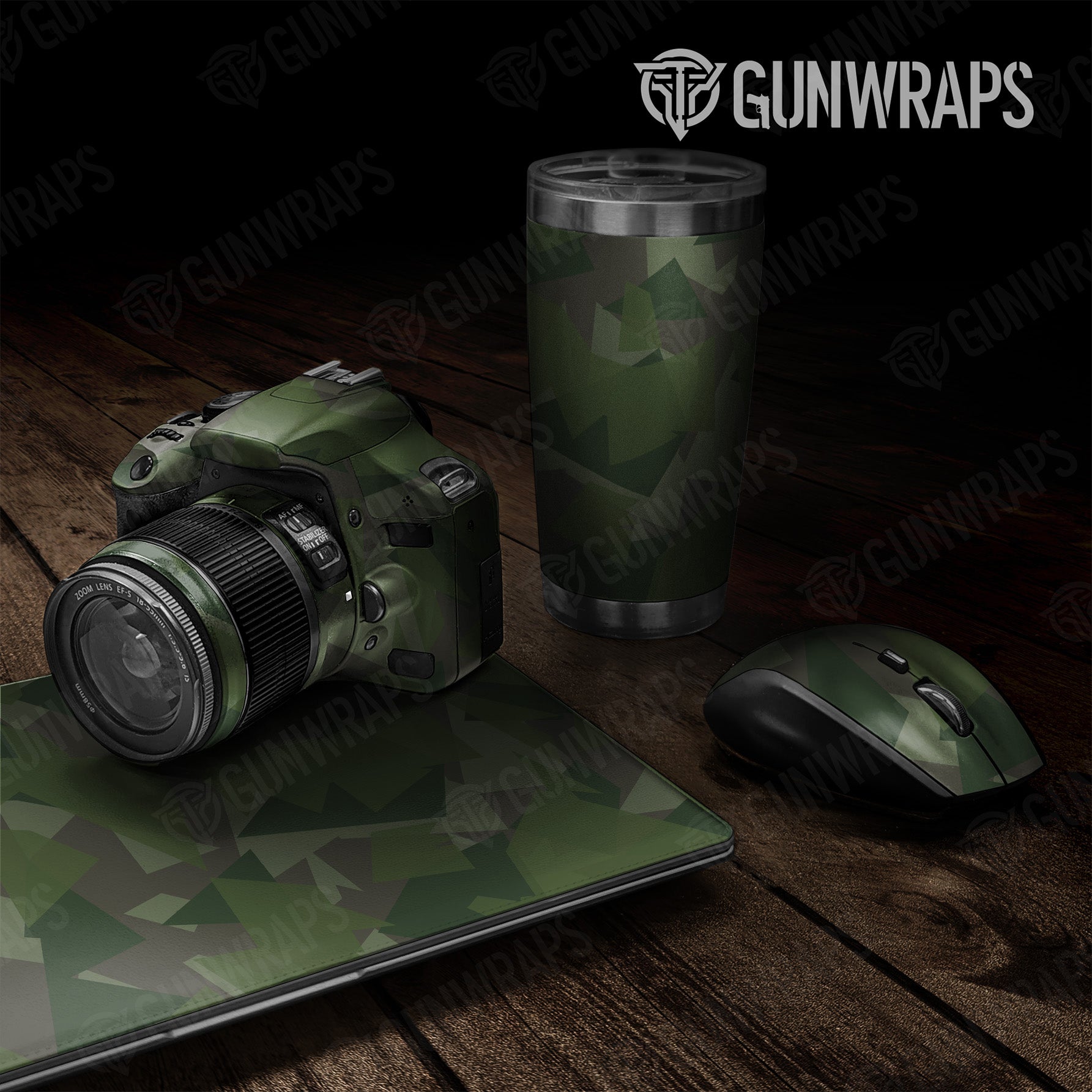 Universal Sheet Shattered Army Dark Green Camo Gear Skin Vinyl Wrap Online Hot Sale
