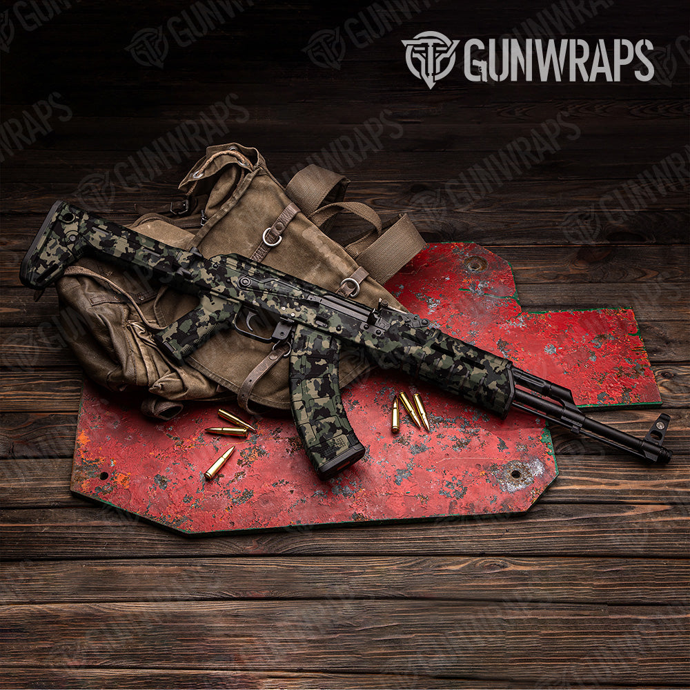 AK 47 Cumulus Militant Charcoal Camo Gun Skin Vinyl Wrap