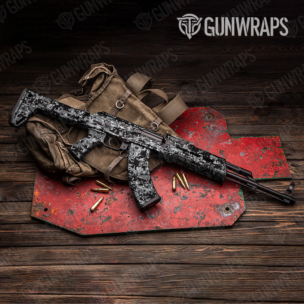 AK 47 Digital Urban Night Camo Gun Skin Vinyl Wrap Fashion