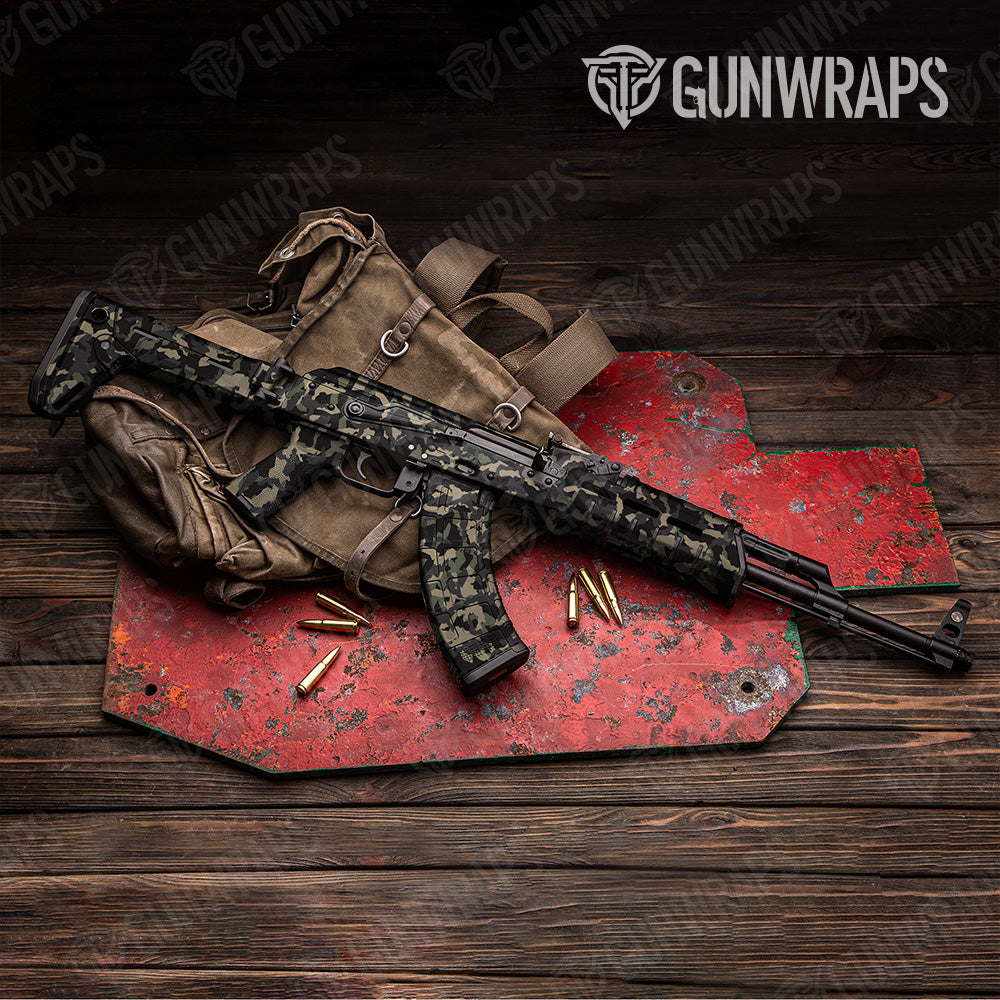 AK 47 Erratic Militant Charcoal Camo Gun Skin Vinyl Wrap Discount