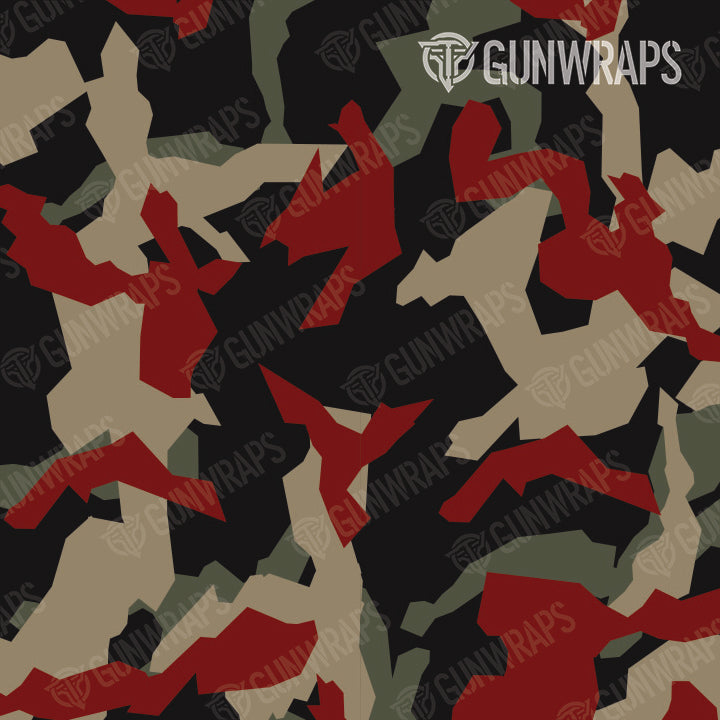 AK 47 Erratic Militant Red Camo Gun Skin Vinyl Wrap
