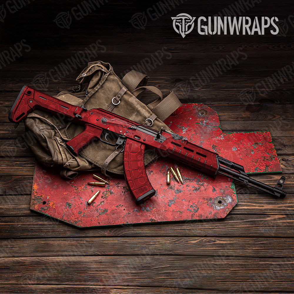 AK 47 Hex DNA Elite Red Gun Skin Vinyl Wrap