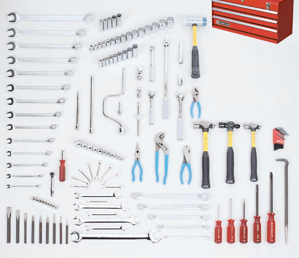 135 Piece General Maintenance Set with WT523 Tool Chest (135WR)