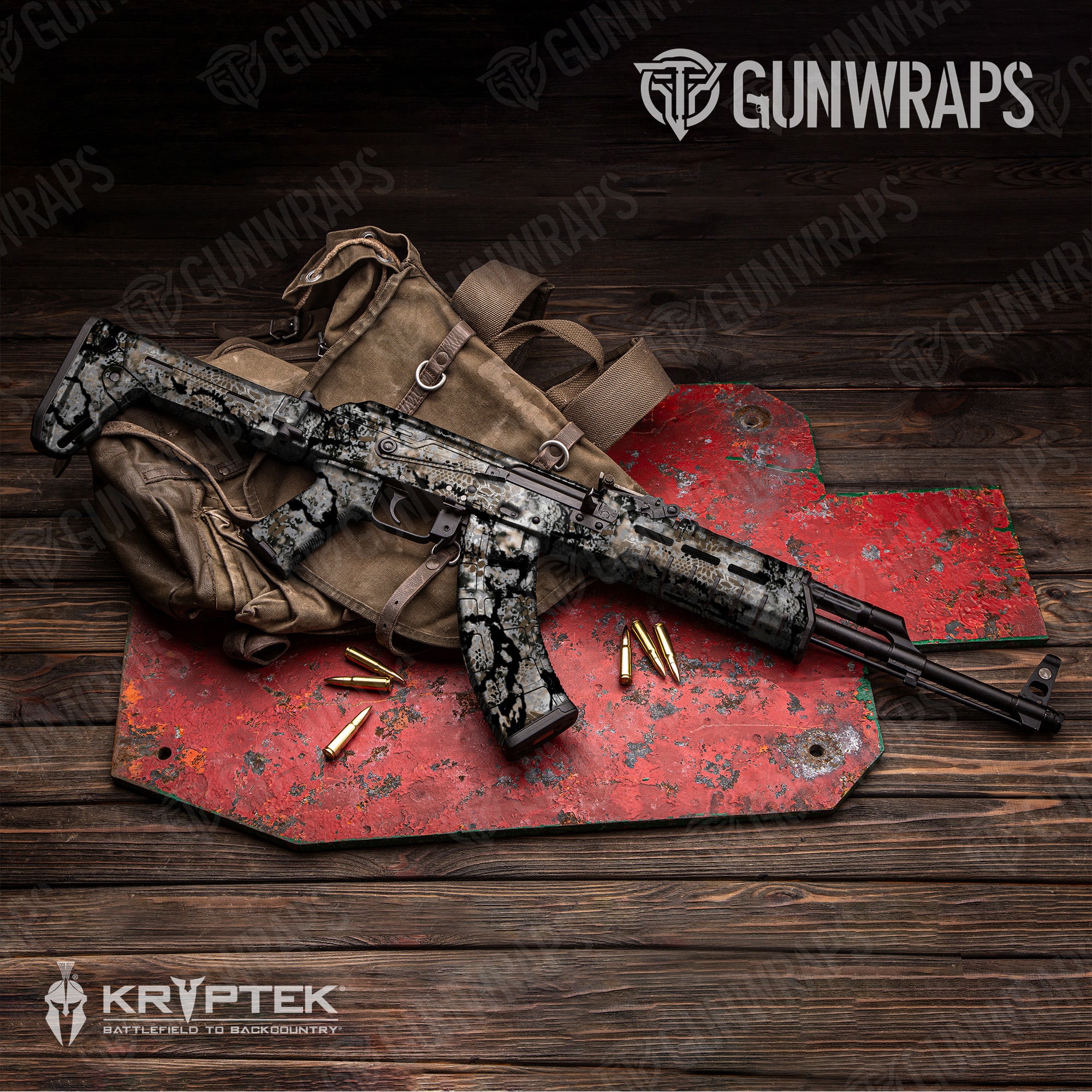AK 47 Kryptek Obskura Skyfall Camo Gun Skin Vinyl Wrap Fashion