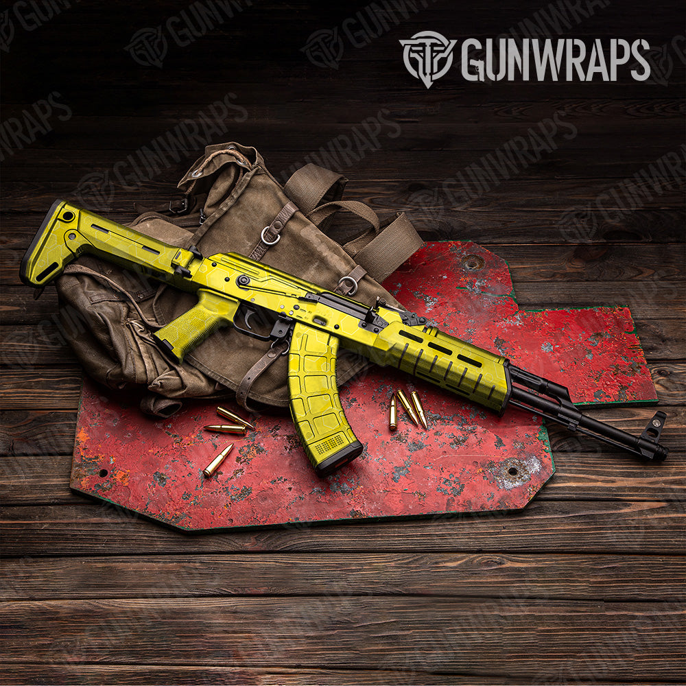 AK 47 Hex DNA Elite Yellow Gun Skin Vinyl Wrap Hot on Sale