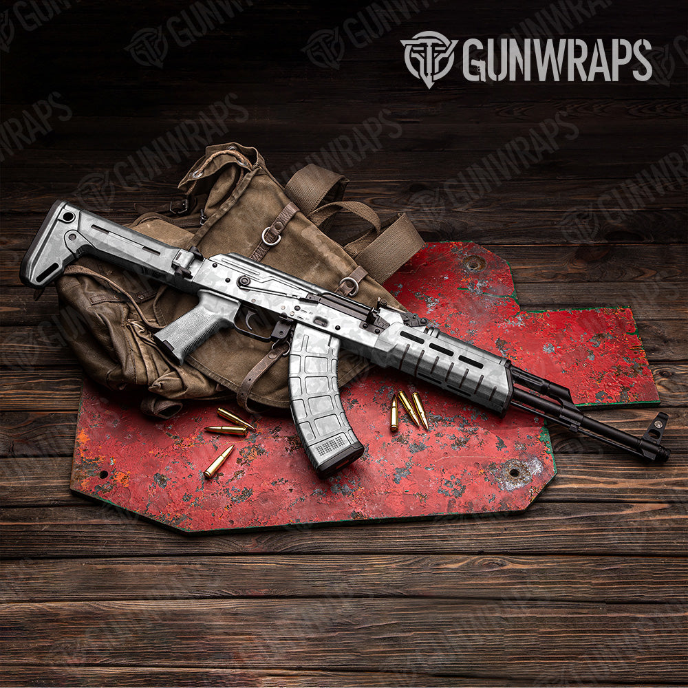AK 47 Erratic Elite White Camo Gun Skin Vinyl Wrap Hot on Sale