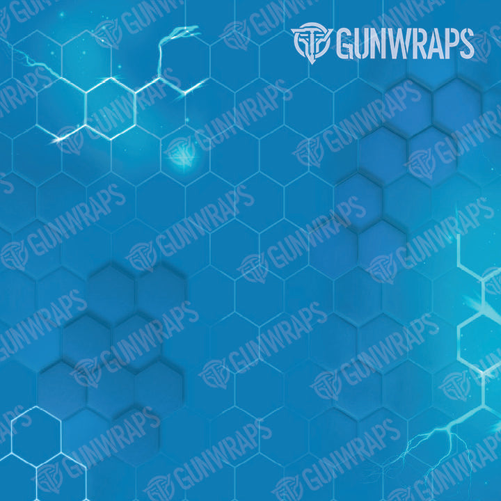 AK 47 Hex Electric Blue Gun Skin Vinyl Wrap