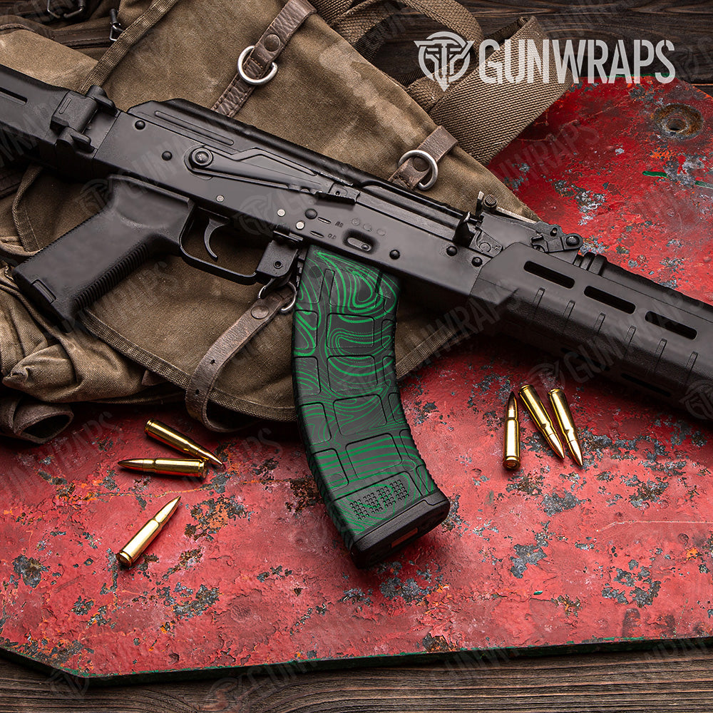 AK 47 Mag Damascus Green Gun Skin Vinyl Wrap