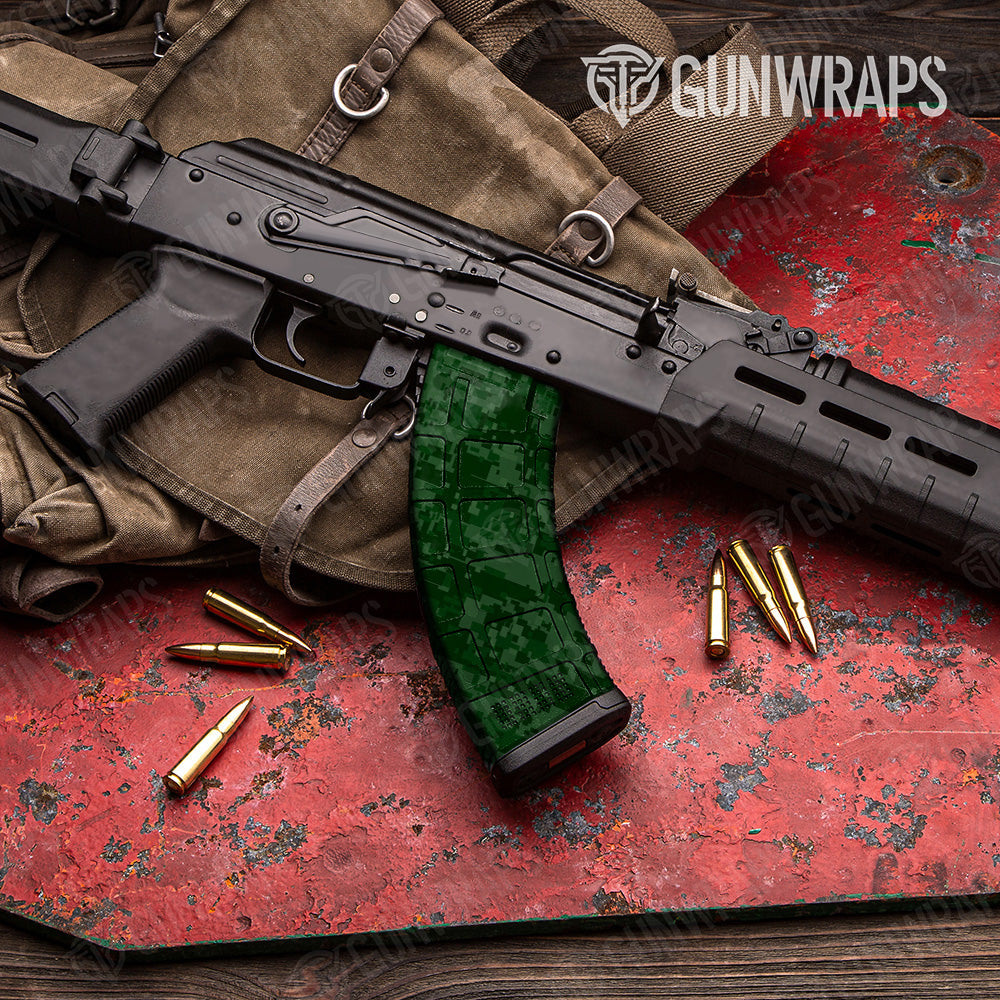 AK 47 Mag Digital Elite Green Camo Gun Skin Vinyl Wrap