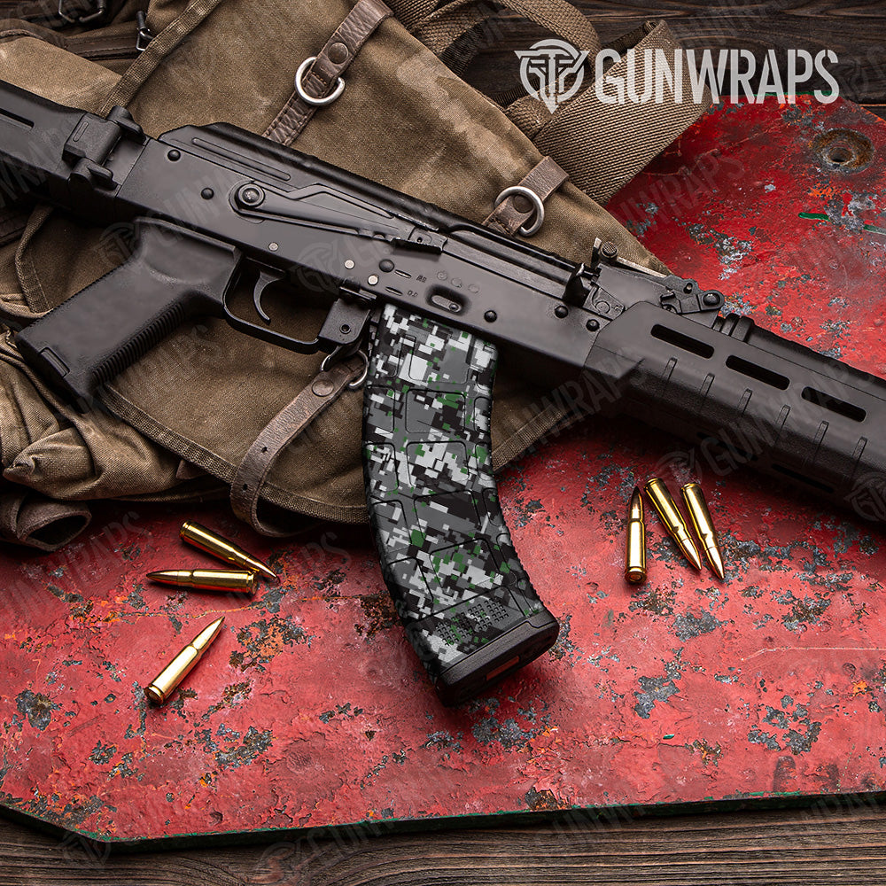 AK 47 Mag Digital Urban Green Camo Gun Skin Vinyl Wrap