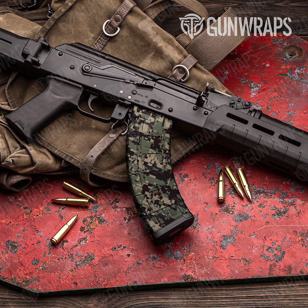 AK 47 Mag Digital Militant Blood Camo Gun Skin Vinyl Wrap Supply