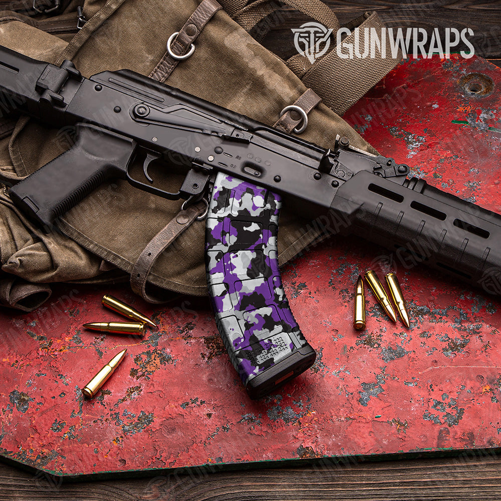 AK 47 Mag Cumulus Purple Tiger Camo Gun Skin Vinyl Wrap Sale