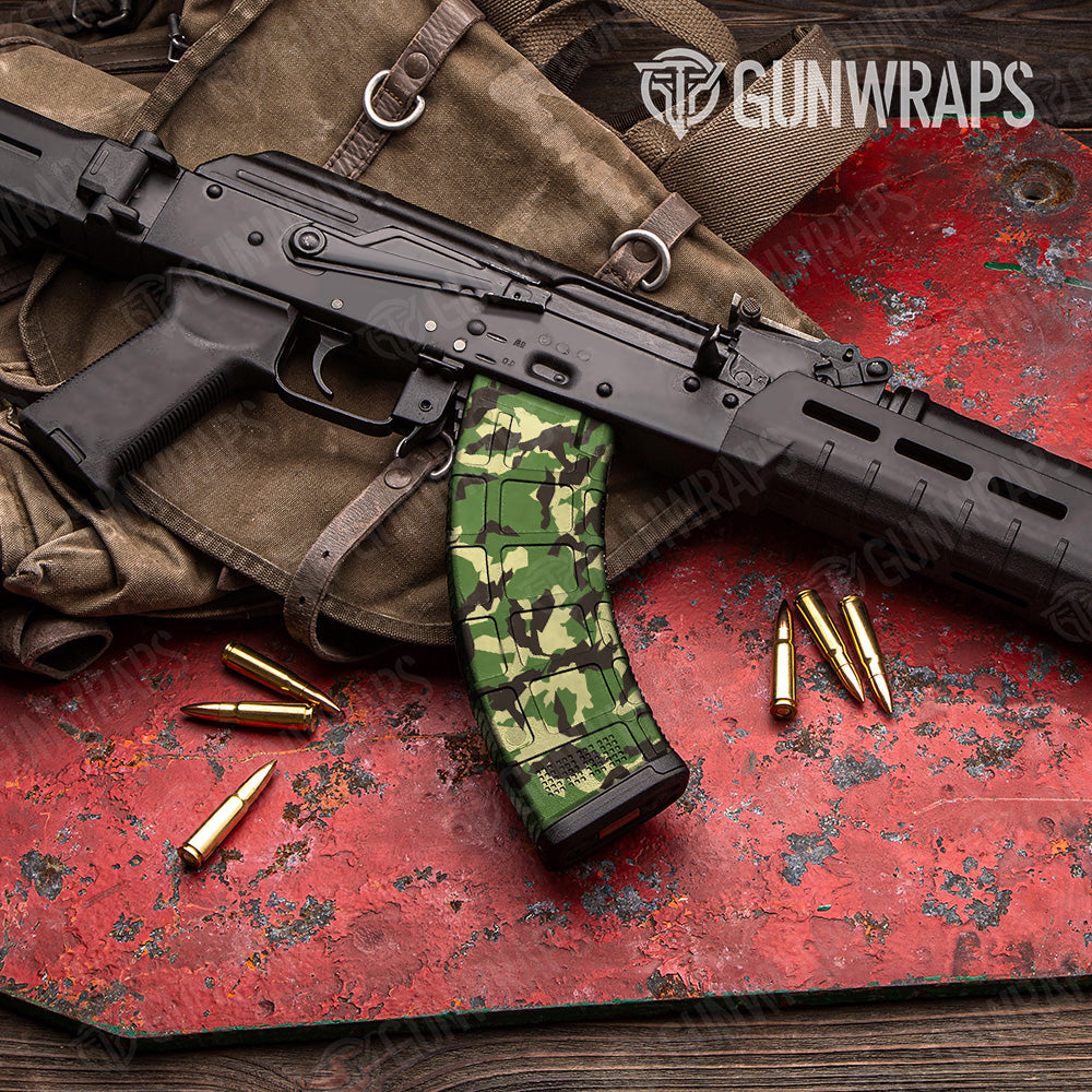 AK 47 Mag Erratic Jungle Camo Gun Skin Vinyl Wrap