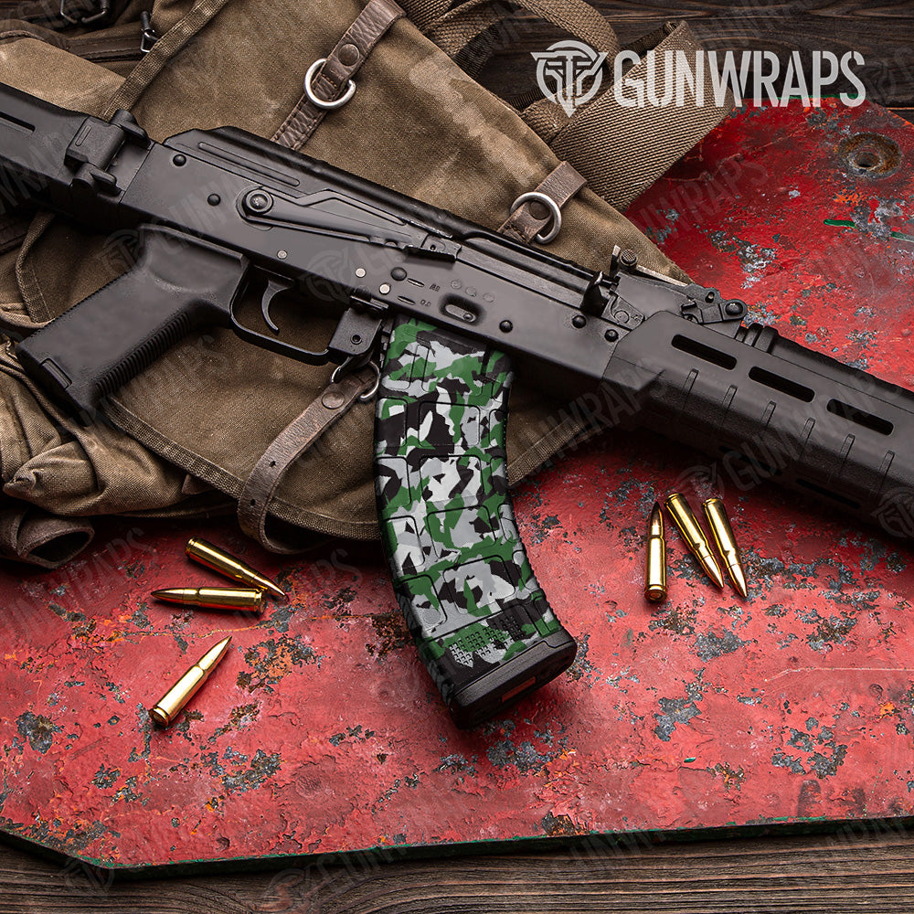 AK 47 Mag Erratic Green Tiger Camo Gun Skin Vinyl Wrap Online Sale