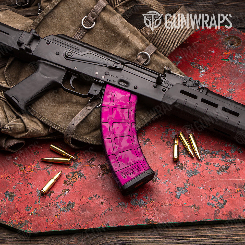 AK 47 Mag Erratic Elite Magenta Camo Gun Skin Vinyl Wrap
