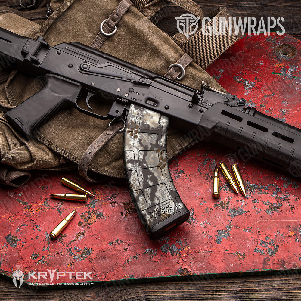 AK 47 Mag Kryptek Obskura Driftwood Camo Gun Skin Vinyl Wrap Online now
