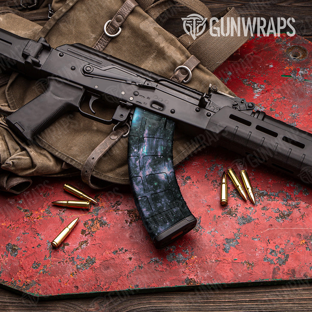 AK 47 Mag Galaxy Retro Gun Skin Vinyl Wrap