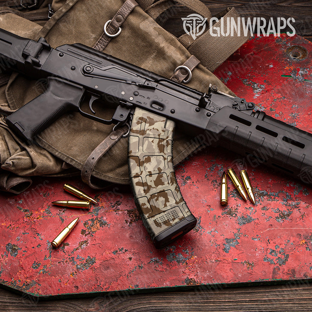AK 47 Mag Erratic Desert Camo Gun Skin Vinyl Wrap