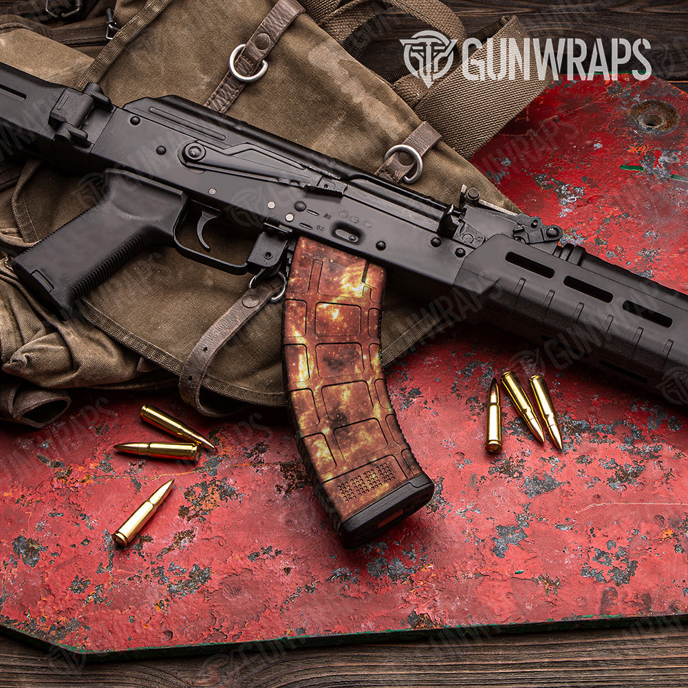 AK 47 Mag Galaxy Solar Flare Gun Skin Vinyl Wrap