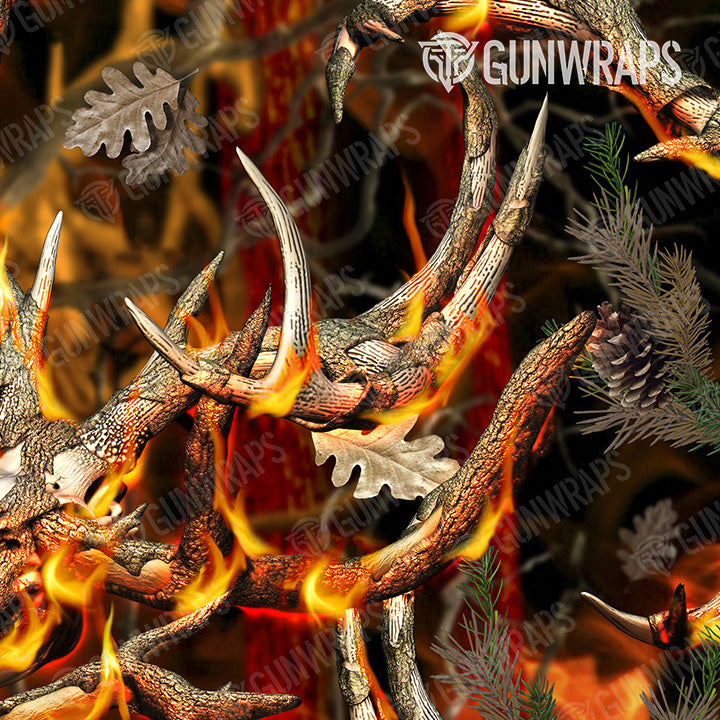 AK 47 Mag Nature Burning Buck Skull Camo Gun Skin Vinyl Wrap