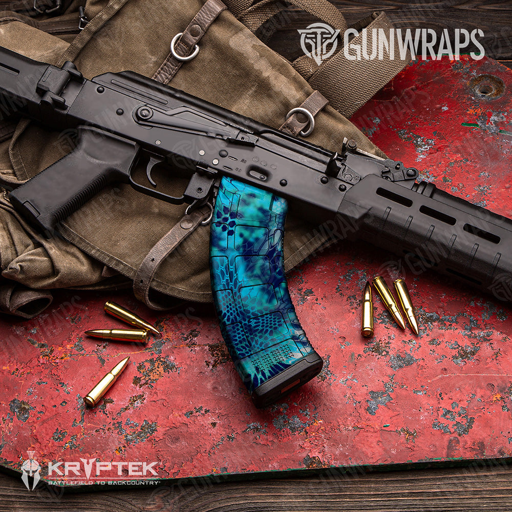 AK 47 Mag Kryptek Pontus Camo Gun Skin Vinyl Wrap on Sale