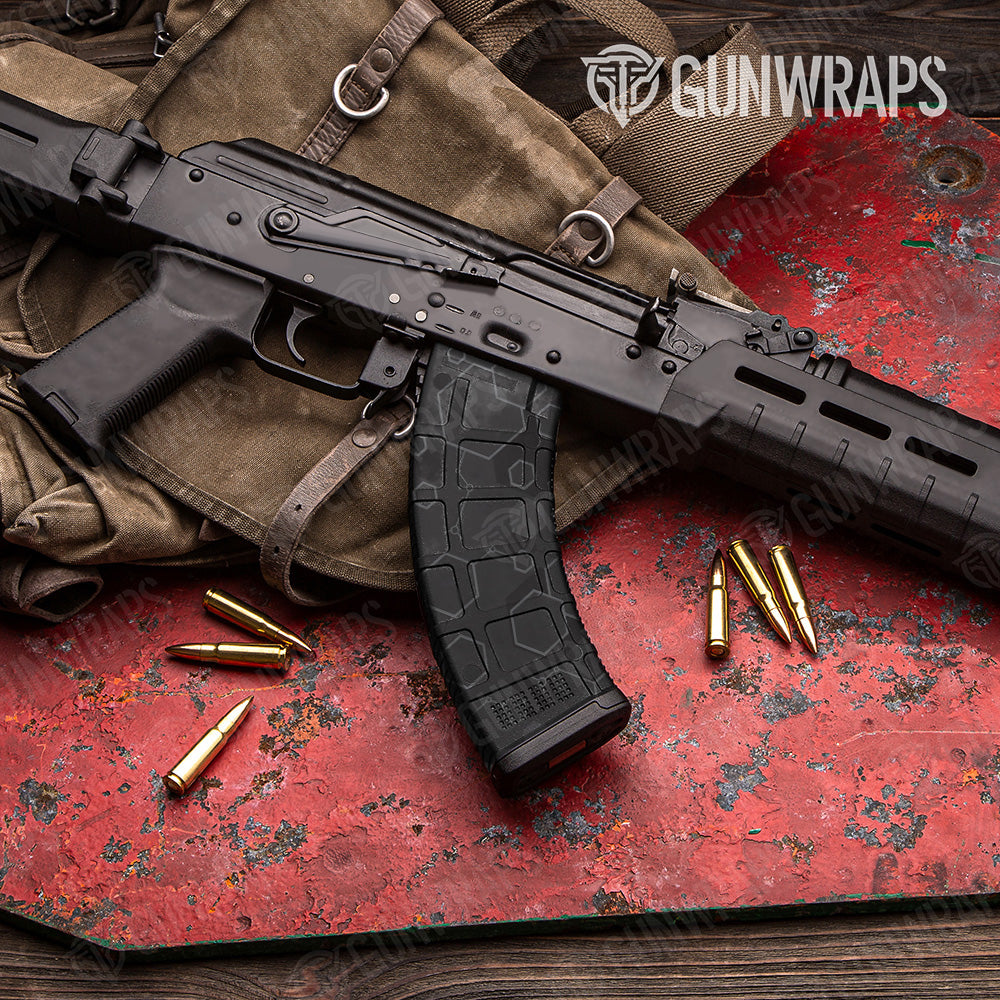 AK 47 Mag Hex DNA Elite Black Gun Skin Vinyl Wrap