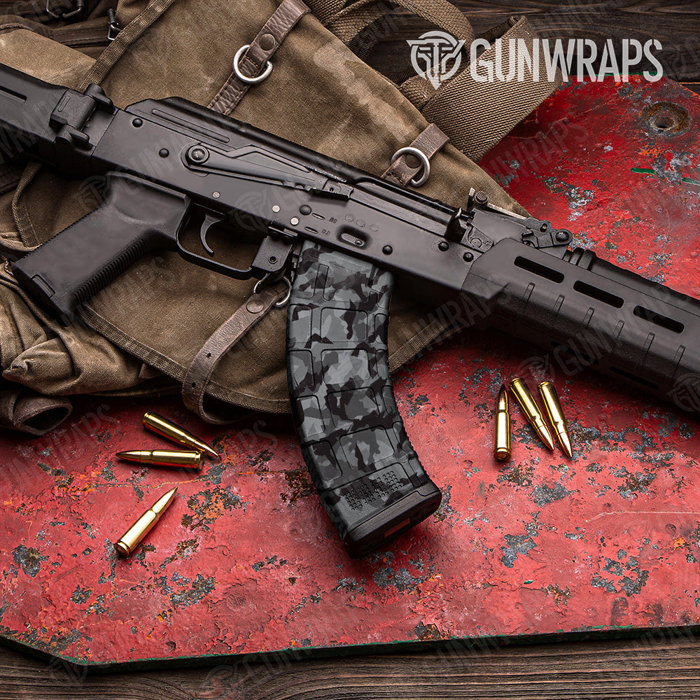AK 47 Mag Erratic Midnight Camo Gun Skin Vinyl Wrap