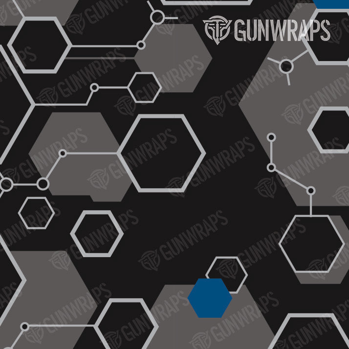 AK 47 Mag Hex DNA Blue Gun Skin Vinyl Wrap