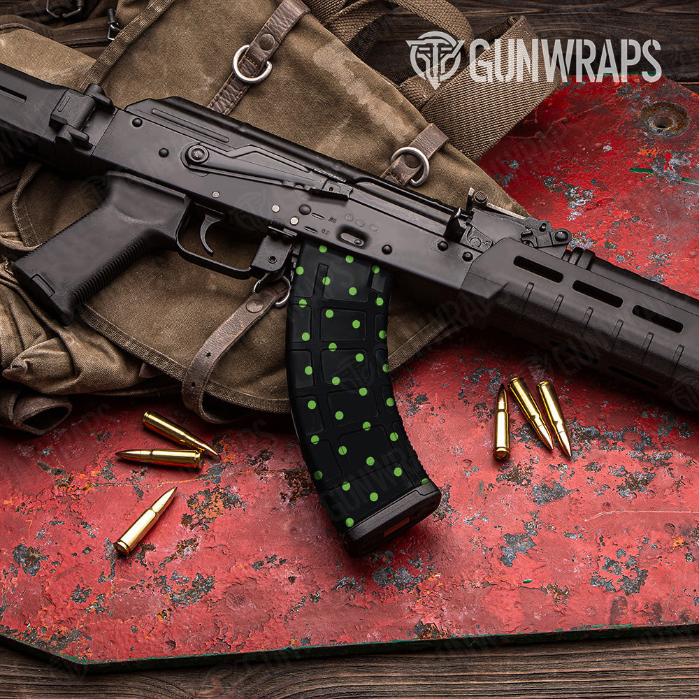 AK 47 Mag Dotted Metro Green Gun Skin Vinyl Wrap