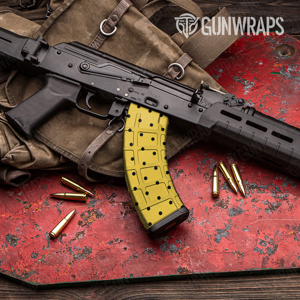 AK 47 Mag Dotted Sunflower Gun Skin Vinyl Wrap