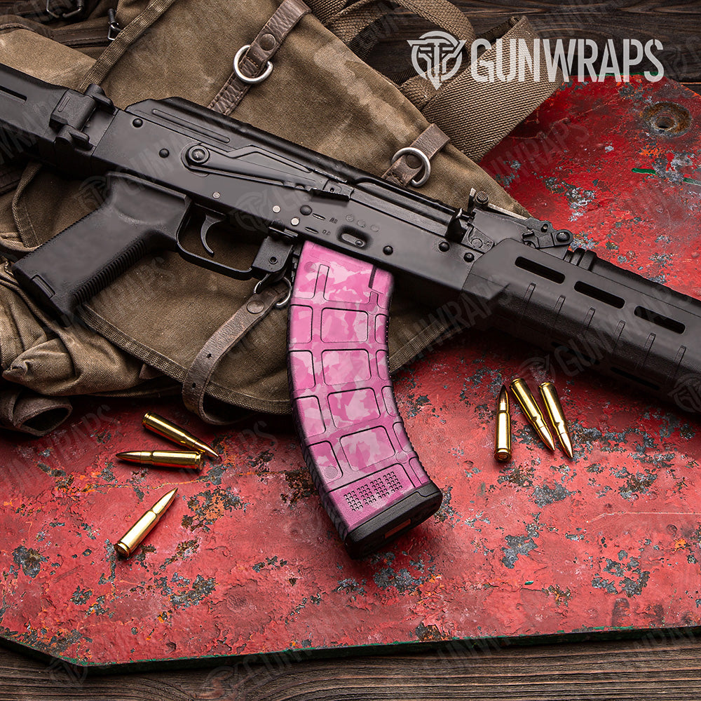 AK 47 Mag Erratic Elite Pink Camo Gun Skin Vinyl Wrap
