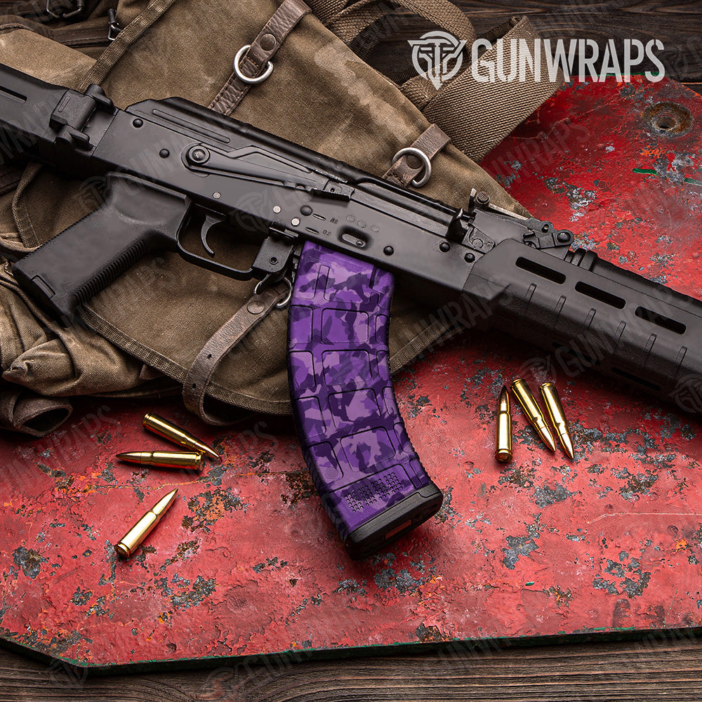 AK 47 Mag Erratic Elite Purple Camo Gun Skin Vinyl Wrap Online now