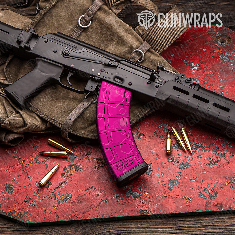 AK 47 Mag Hex DNA Elite Magenta Gun Skin Vinyl Wrap