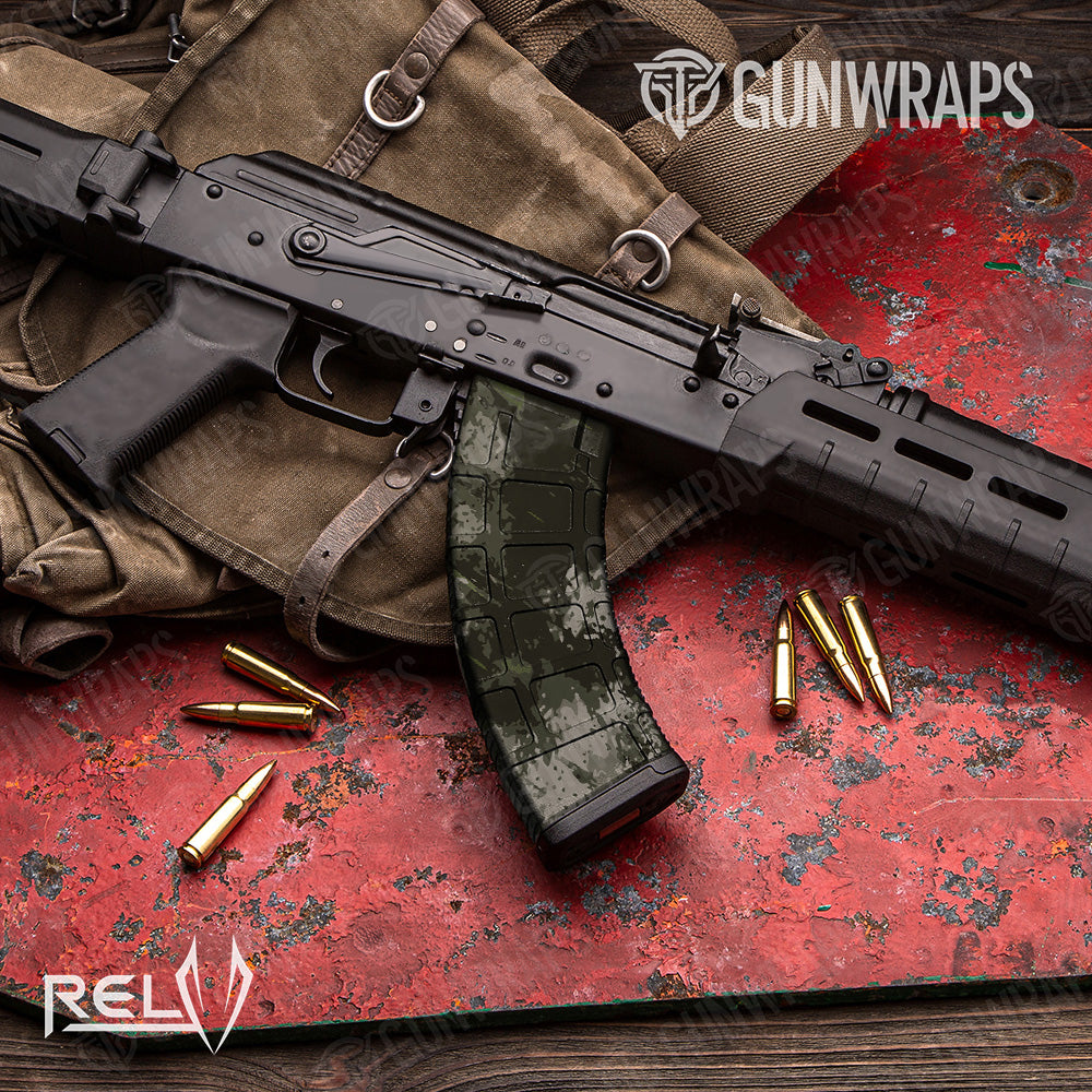 AK 47 Mag RELV X3 Tunnel Rat Camo Gun Skin Vinyl Wrap Film Online Sale