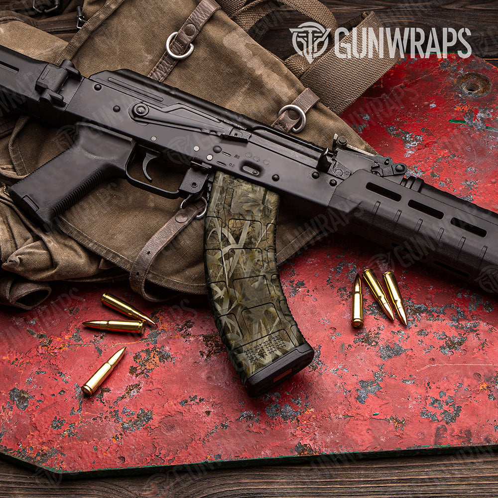 AK 47 Mag Nature Grassland Camo Gun Skin Vinyl Wrap