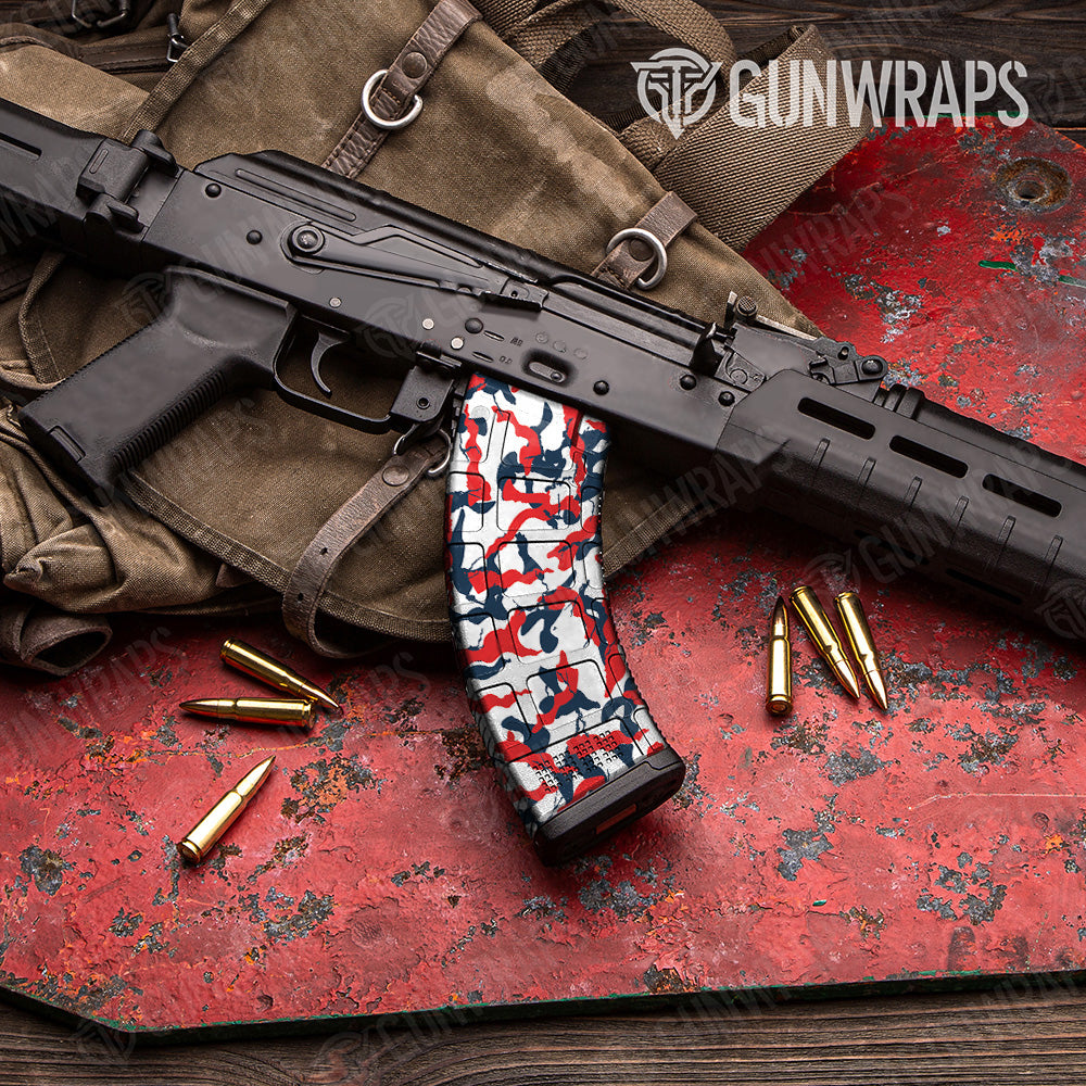 AK 47 Mag Ragged America Camo Gun Skin Vinyl Wrap