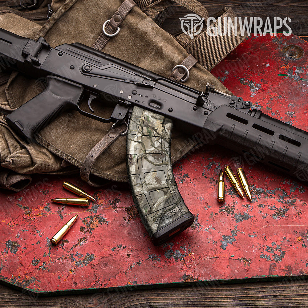 AK 47 Mag Nature Lifeless Woods Camo Gun Skin Vinyl Wrap Online now