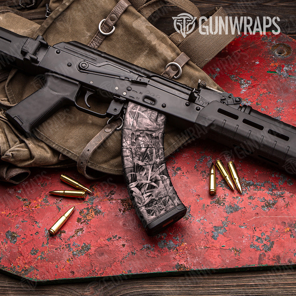 AK 47 Mag Nature Pink Grassland Camo Gun Skin Vinyl Wrap