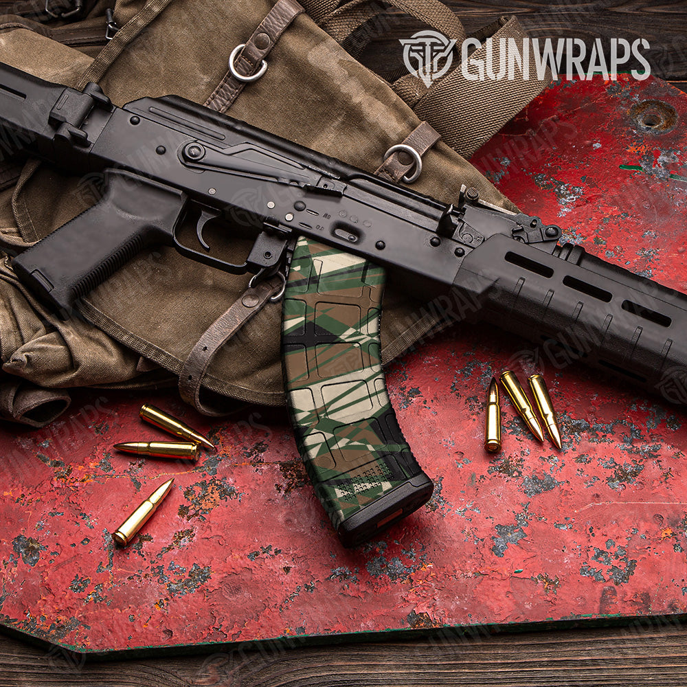 AK 47 Mag Sharp Woodland Camo Gun Skin Vinyl Wrap Online Hot Sale