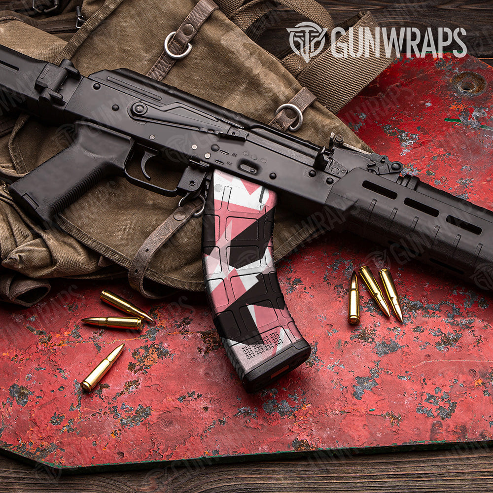 AK 47 Mag Shattered Navy Camo Gun Skin Vinyl Wrap