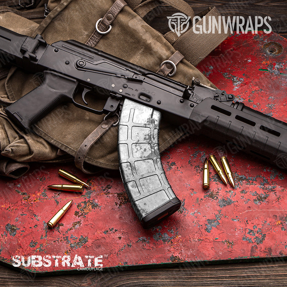 AK 47 Mag Substrate Sedona Snow Camo Gun Skin Vinyl Wrap Film