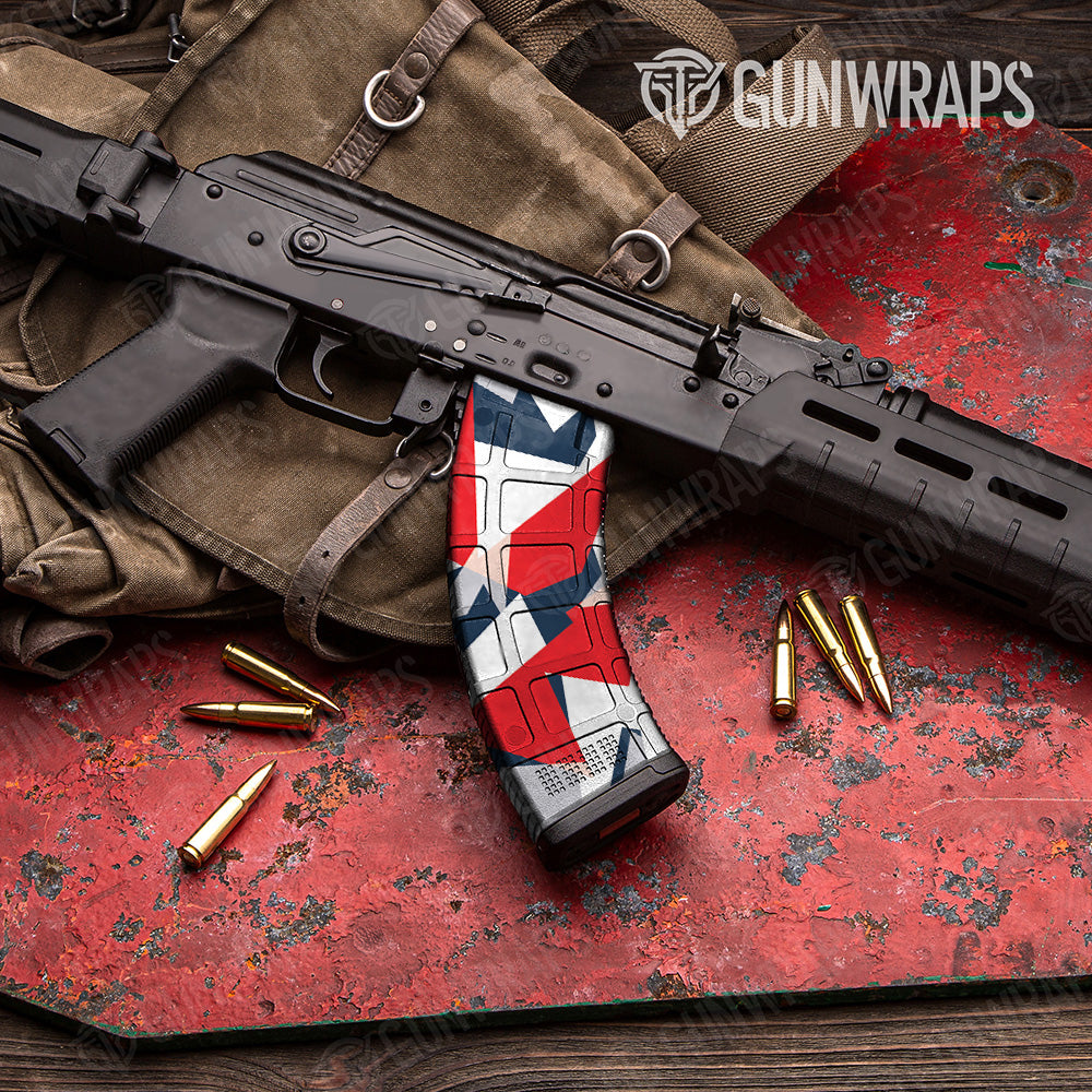 AK 47 Mag Shattered America Camo Gun Skin Vinyl Wrap